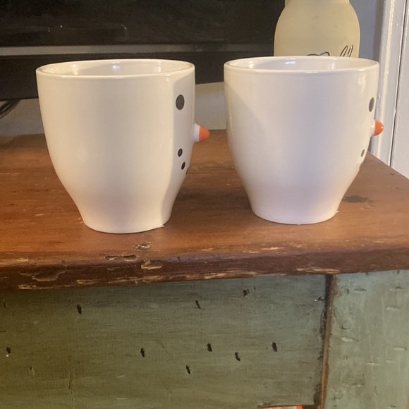 NWT Set of 2- Matching- Large 20oz Holiday Snowman ⛄️ Stoneware Mugs - Picture 7 of 16